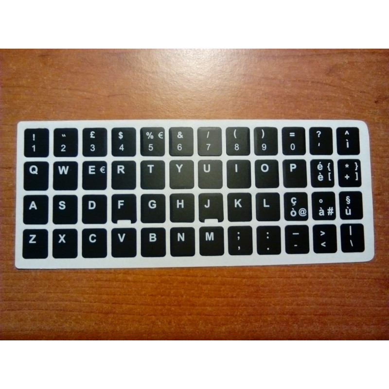 KIT ADESIVI TASTIERA LETTERE ADESIVE CARATTERI GRANDI - Foto 7