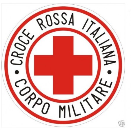 ADESIVO CROCE ROSSA ITALIANA Militare o Volontariato AUTO
