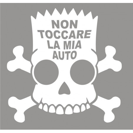 Burt Simpson Adesivo Sticker Decal "Non toccare la mia Auto"